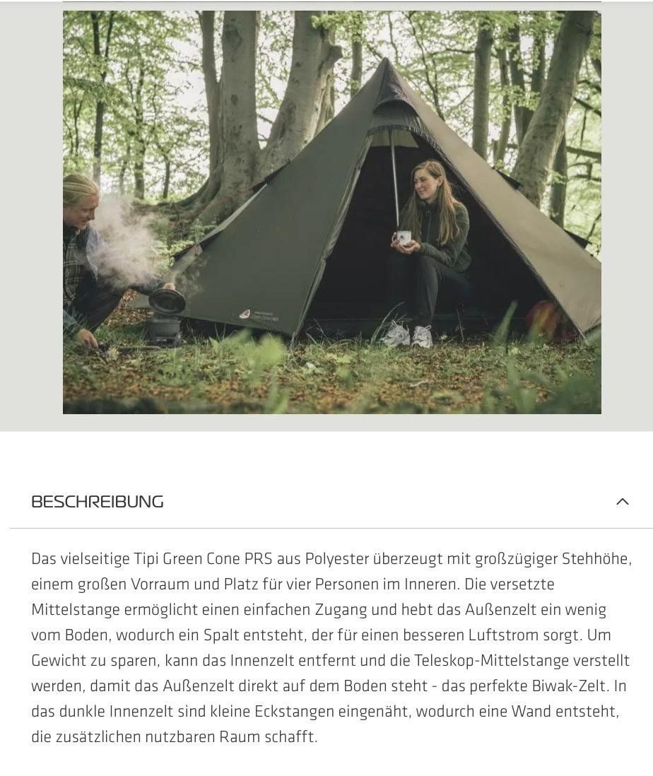 Zelte: Tipi Green Cone PRS Zelt – Gebraucht aus Stans von BlaettlerKoller