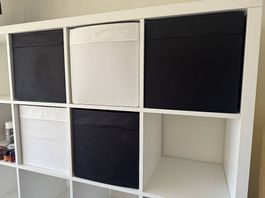 KALLAX Stoffboxen DRÖNA  5 Stück schwarz & weiss IKEA