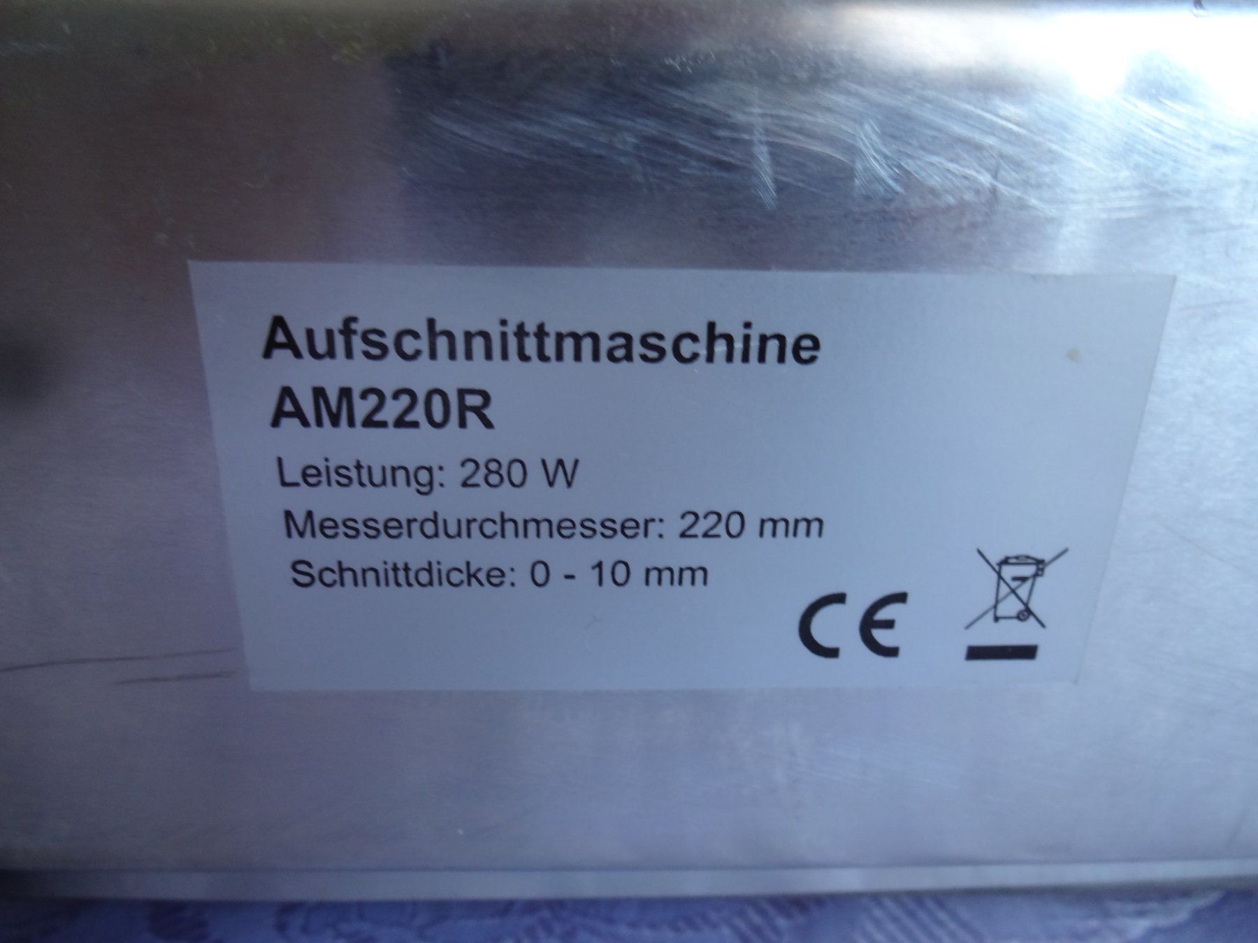 Elettrodomestici da cucina: Aufschnittmaschine , AM 220 R – Usato da Frauenfeld venduto da Reyy58 6