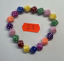 1 Stück / Würfel Armband, Stretch, Bunt,Neu!