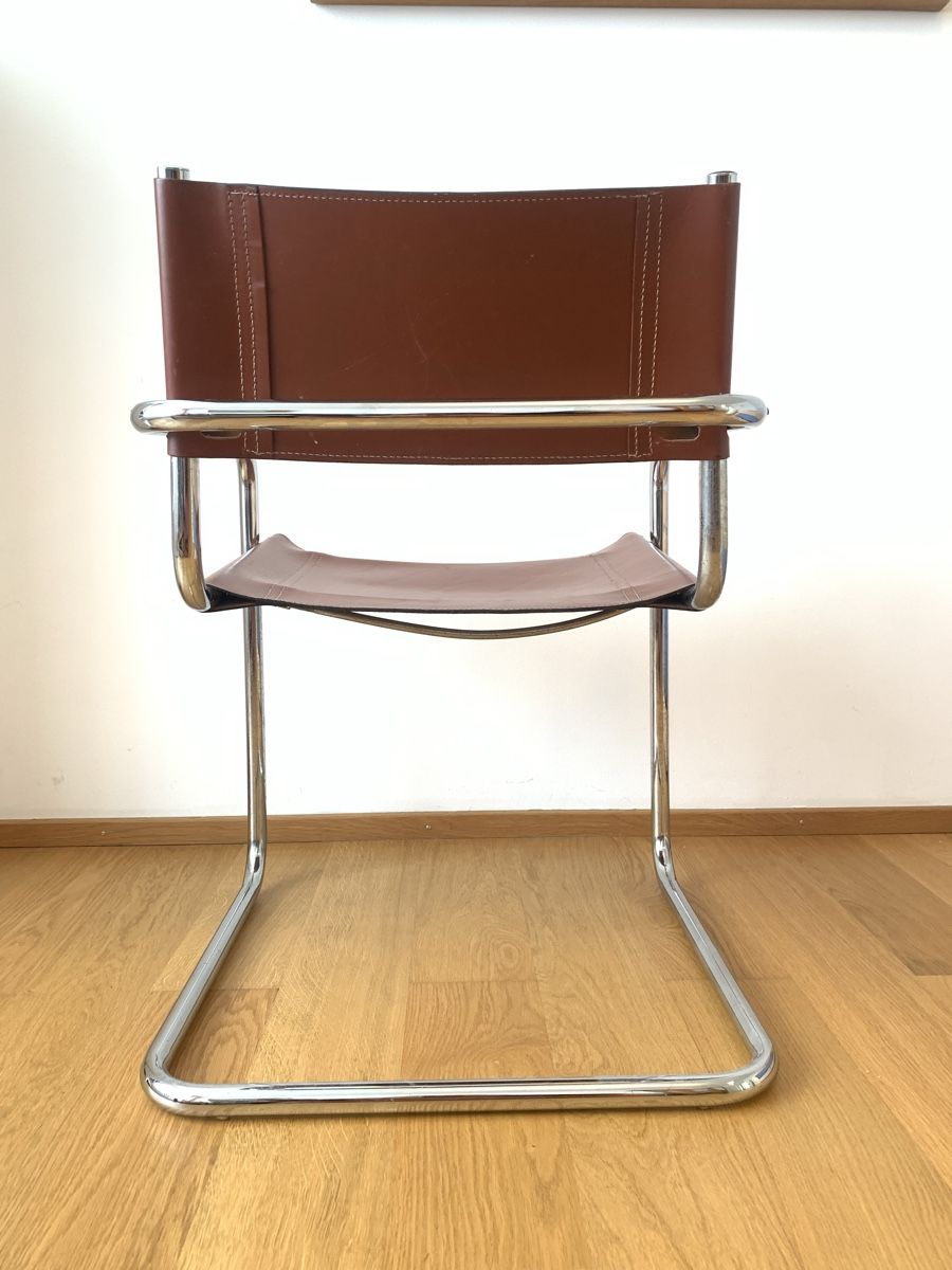 Breuer Poltrone: 2 Freischwinger Marcel Breuer Cognac Leder – Usato da Jona venduto da Lips 4