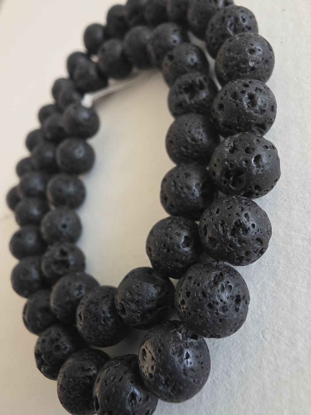 Minerali & Pietre curative: Lava, Vulkan Stein ⌀8mm. Strang – Nuovo e nell'imballaggio originale da Menziken venduto da Mirager 1