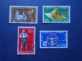 1955 Z-Nr.320 - 323 mit glasklaren ET Voll