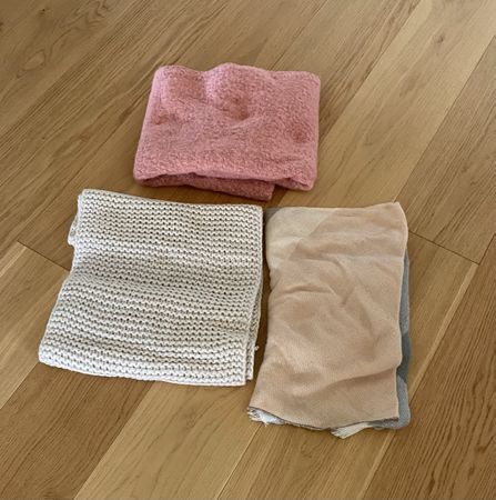Damen Schals 3er Set Rosa Beige Grau wenig getragen