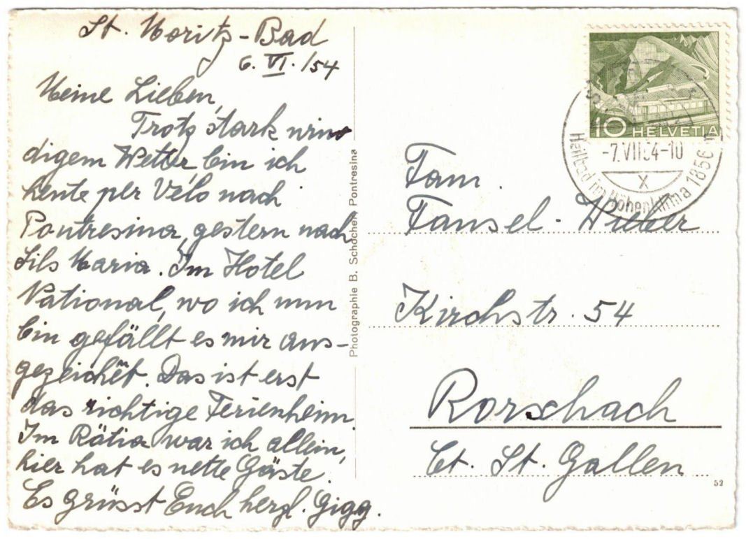 Cartoline postali: Pontresina - Sessellift Alp Languard – Usato da Binningen venduto da Mountainrider 1