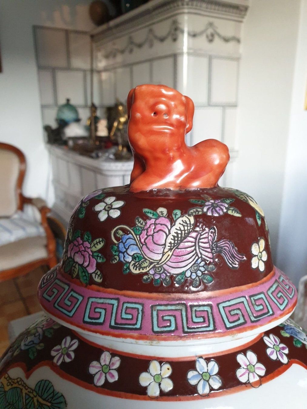 Vasen & Gefässe: China Deckelvase 40 cm signiert Foo hund – Gebraucht aus Bottmingen von sandy_2 4