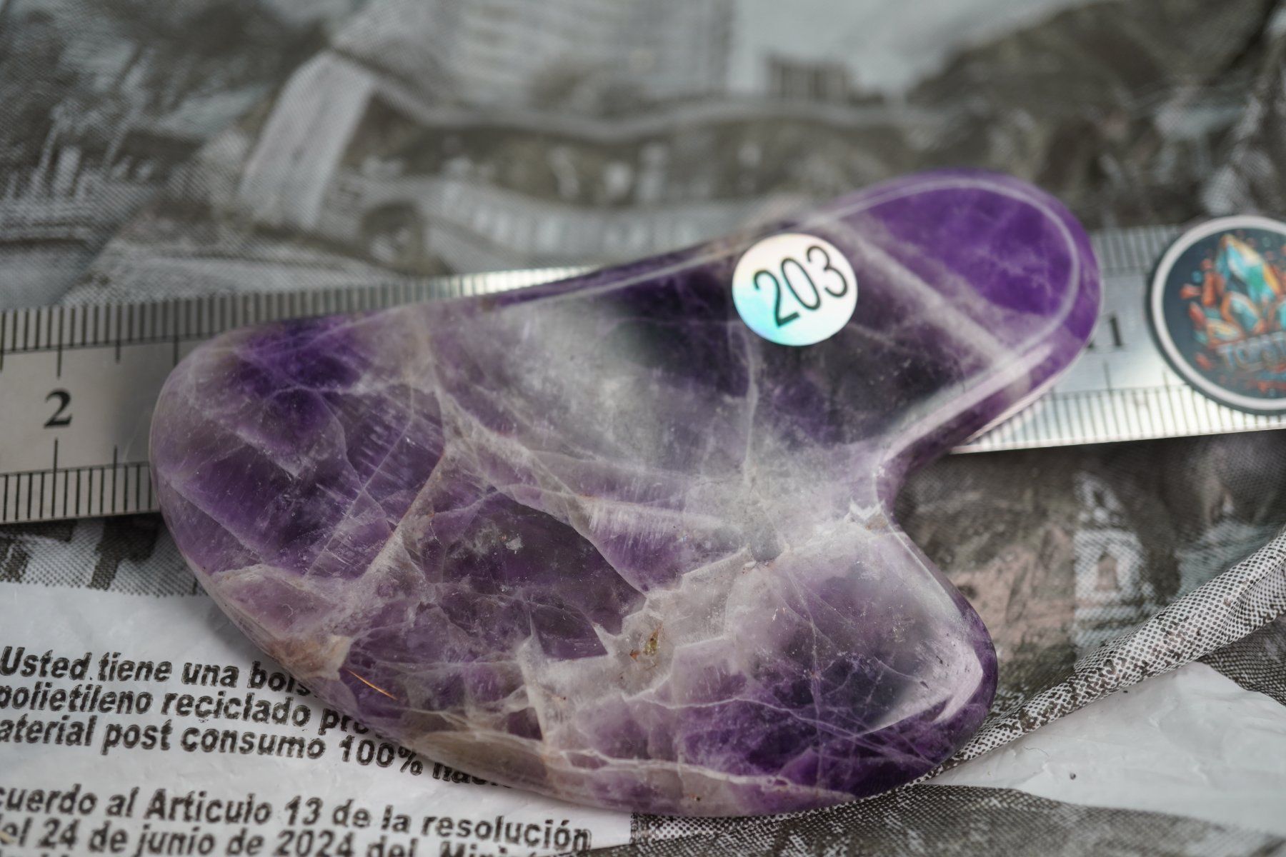 Minerali & Pietre curative: Gua Sha Massage-Stein Amethyst   ab 1.- – Nuovo e nell'imballaggio originale da Eschenbach SG venduto da topstone 4