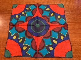 Buntes Taschentuch mit Blumenmuster gebraucht guter Zustand