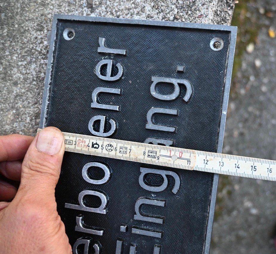 Schilder: altes Aluguss-Schild " VERBOTENER EINGANG " – Gebraucht aus Pfaffhausen von mono_rec 5