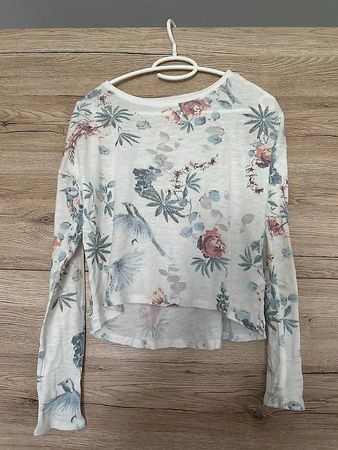 Langarmshirt Damen Gr. S/36  Blumenmuster