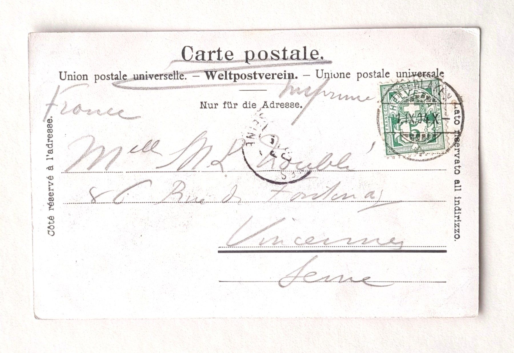 Ansichtskarten: Schaudau - Thunersee - Dampfschiffe - 1904 – Gebraucht aus Rothrist von RROENK 1