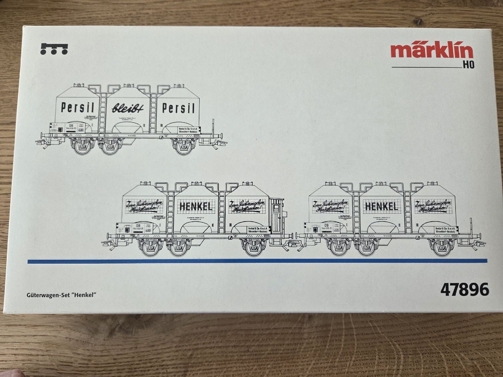 Märklin Modellini di ferrovie: Märklin 47896 Güterwagen Set Henkel – Usato da Berikon venduto da TopLok1 1