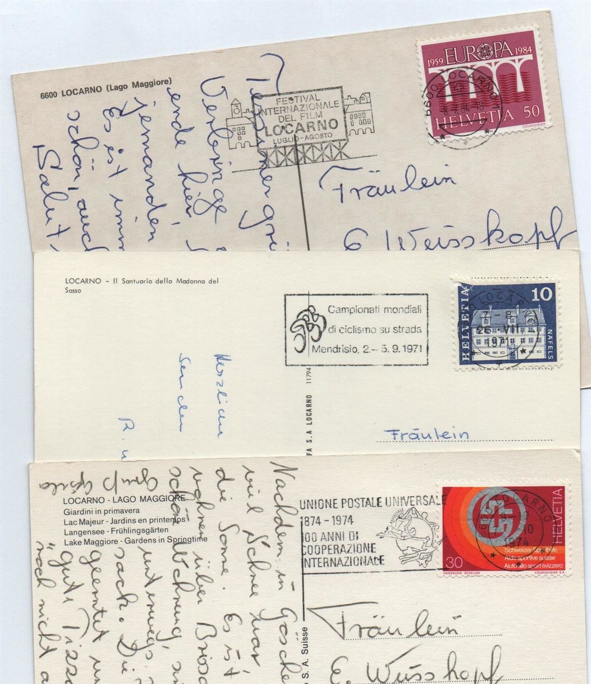 Cartoline postali: 4 x AK LOCARNO – Usato da Jona venduto da philajona 1