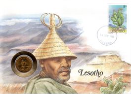 MÜNZBRIEF LESOTHO 1988 ERHALT SIEHE SCAN