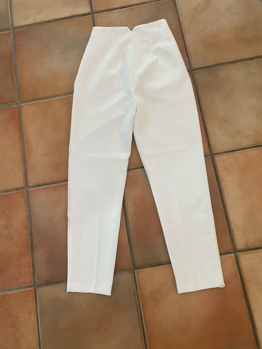 Pantaloni: Elegante Hose, weiss, Gr. 32 – Usato da Dornach venduto da Dlimi 1