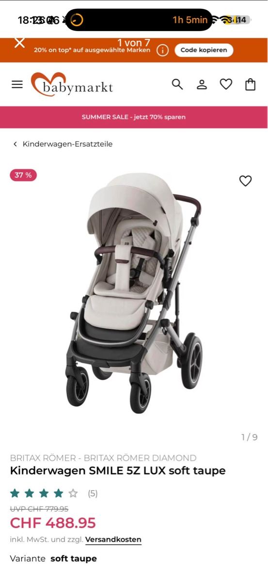 Britax Römer Carrozzine: Britax Römer Kinderwagen  – Usato da Goldach venduto da jxsxy.R