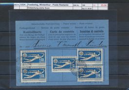 1934 Postbeleg, "Winterthur - Poste Restante"