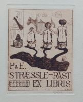 Exlibris Otto Rast (Schweiz) - Original Radierung signiert