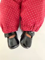 1 Paar Puppenschuhe, Lackschuhe, Füsse 3 cm, Sohle 3,6 cm