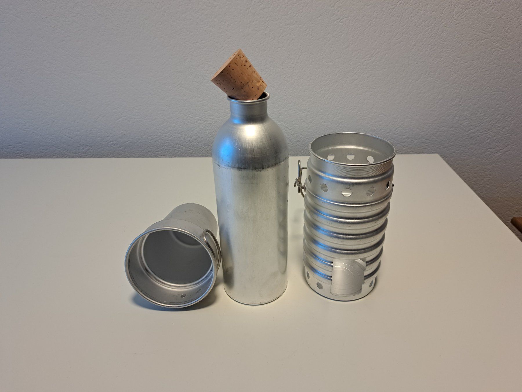 Schweizer Armee Borracce & Thermos: Aluflasche Schweizer Bordeflasche Militär – Usato da Schafisheim venduto da Parker30 1