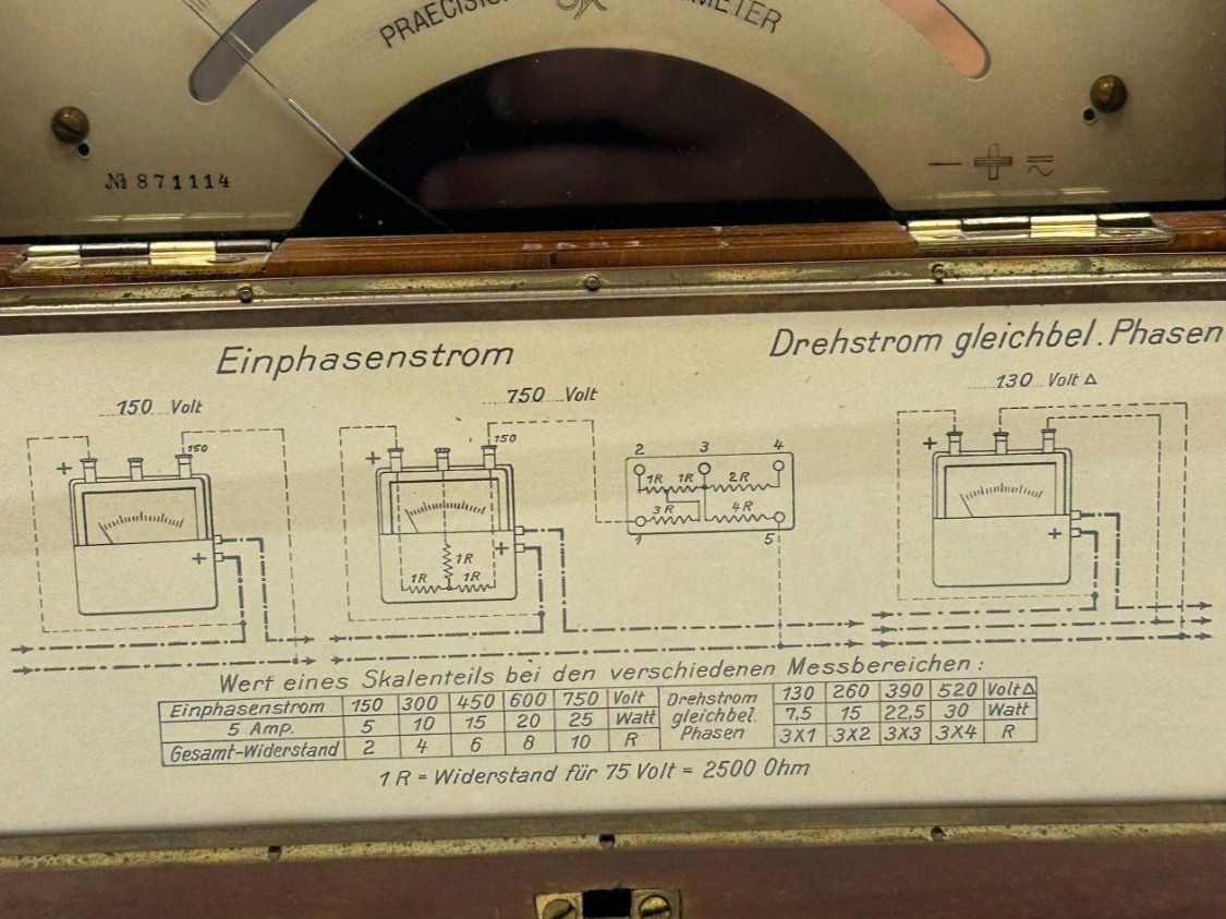 Misurare: Antikes Messgerät Hartmann & Braun Wattmeter – Usato da Luzern venduto da Lager6640 4