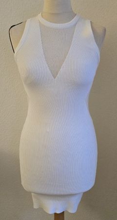Robe moulante Bershka blanche, taille S, comme neuve!