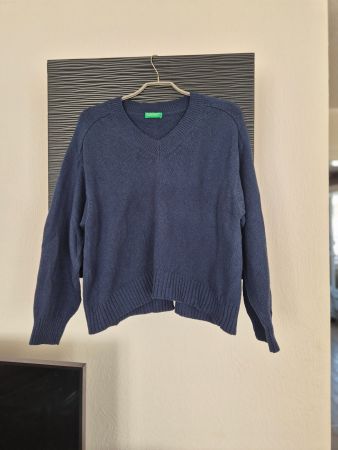 Benetton Strickpullover, marineblau, Grösse M, Neu!