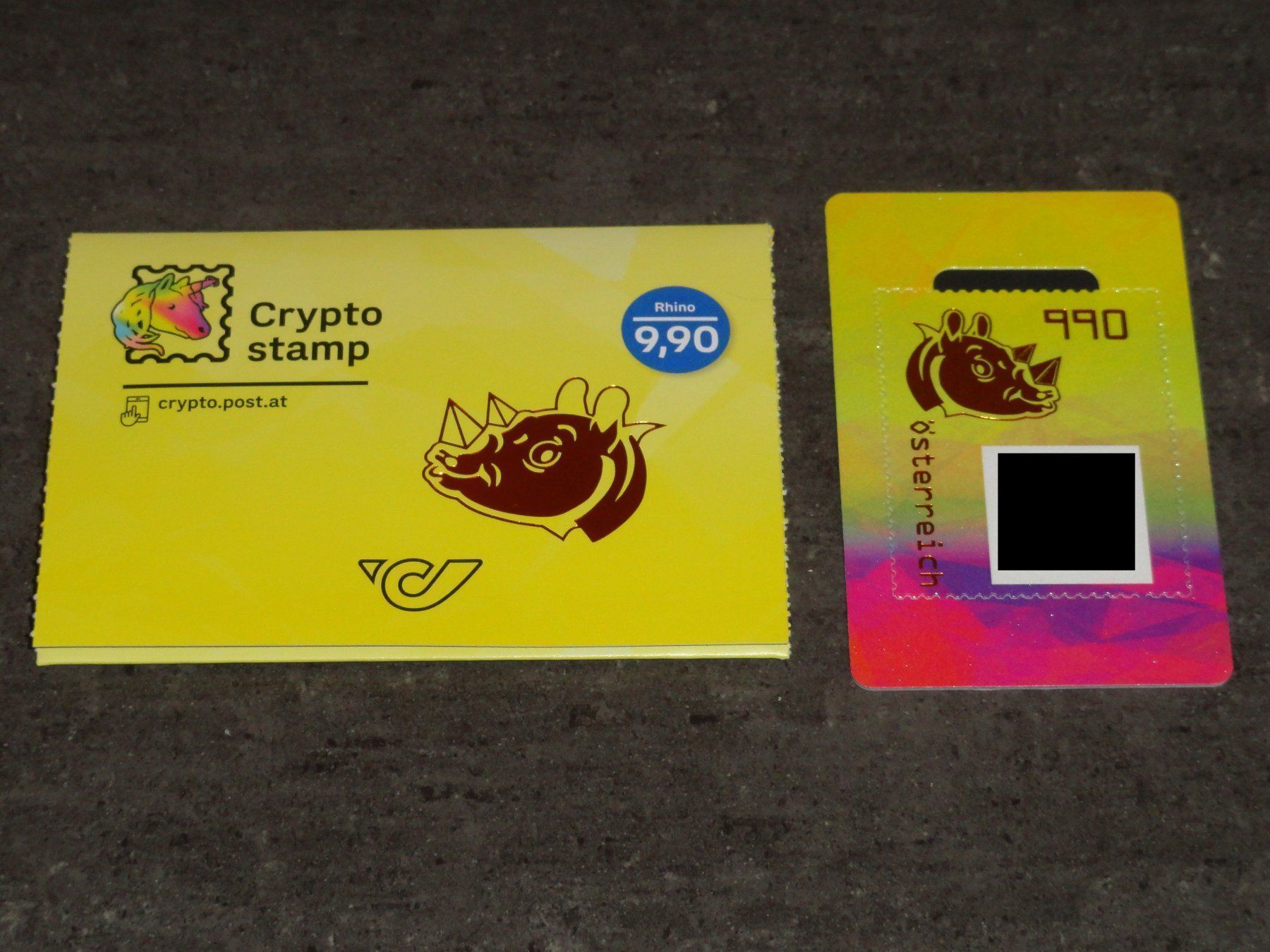 Alle Briefmarken: Crypto Stamp 3.1: RHINO IN SCHWARZ – Neu (gemäss Beschreibung) aus Dagmersellen von dribbeldrago10 1