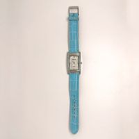 Damen Uhr "beauty time" rechteckig hellblauer band