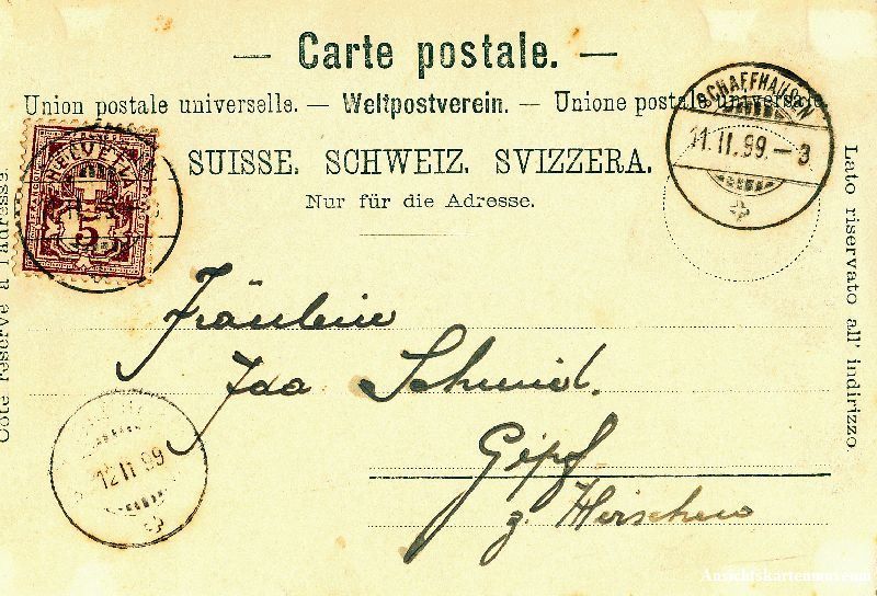 Cartoline postali: Uri- Rotstock - Föhn + 1899 – Usato da Emmenbrücke venduto da teestube 1