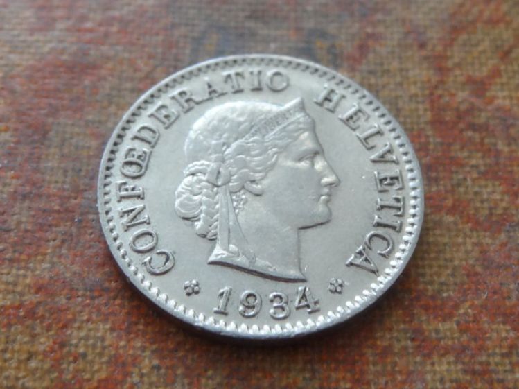 Tutti le monete: 5 Rp. 1934 – Usato da Romanel-sur-Lausanne venduto da Swift13