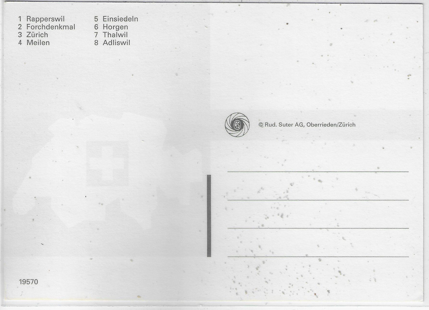 Cartoline postali: Panorama Zürichsee – Usato da Ettingen venduto da Kartenplanet 1
