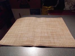 Tischset 4 Stück, beige Ton geflochten