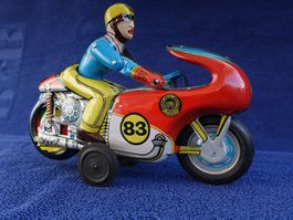 Motorrad Rennfahrer - Blechspielzeug
