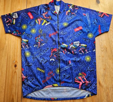 Radtrikot Max Hürzeler vintage Gr XL Velo Fahrrad Trikot