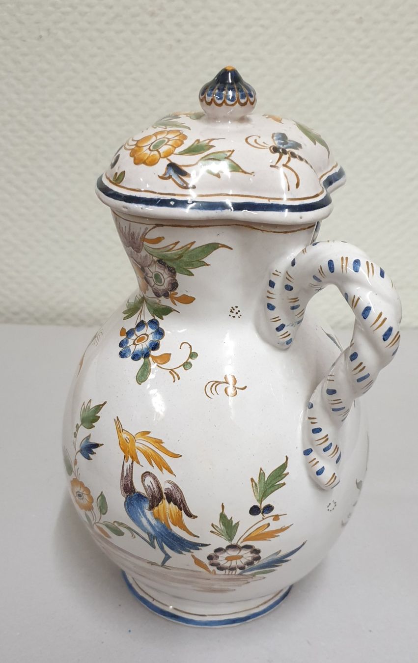 Karaffen: Faience Krug mit Deckel – Gebraucht aus Emmen von Brockofsky 3