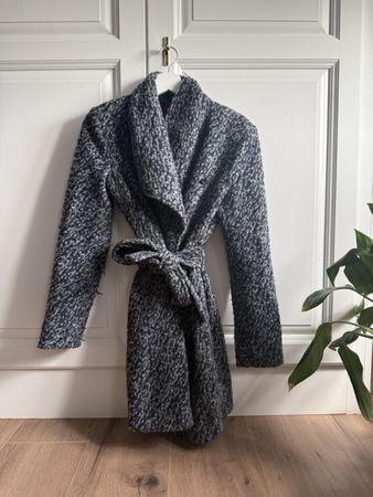 Mantel Comma grau-schwarz meliert Gr 36