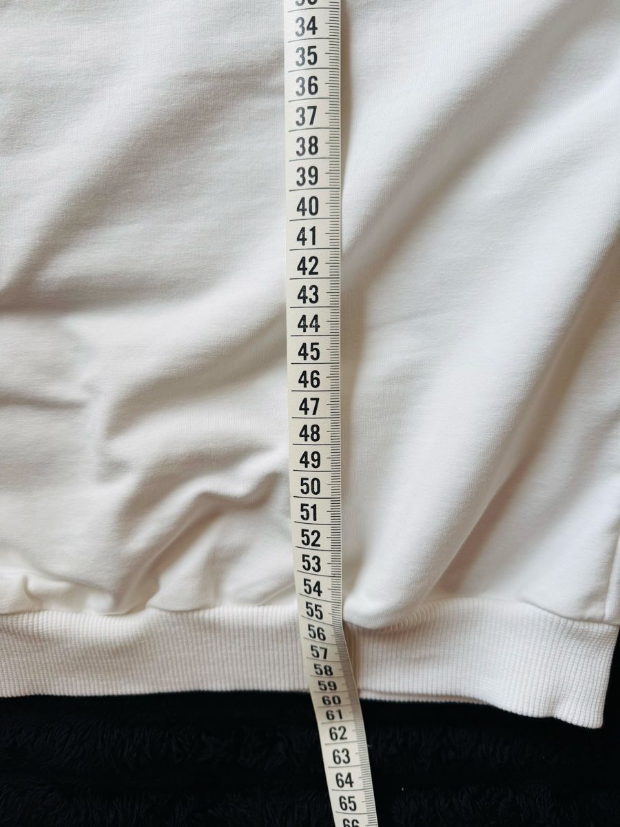 Maglioni & Felpe: Pull oversize blanc col V liseré noir – taille S – Usato da Ballaigues venduto da stef1972 5