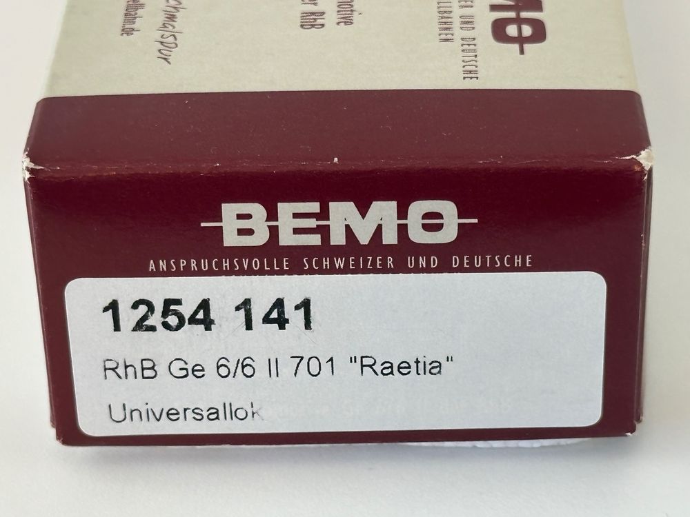 Bemo Modelleisenbahnen: Rarität: Bemo 1254 141 Ge 6/6 II 701 neurot ab 1.- – Neu (gemäss Beschreibung) aus St. Gallen von Modell1zu87 8