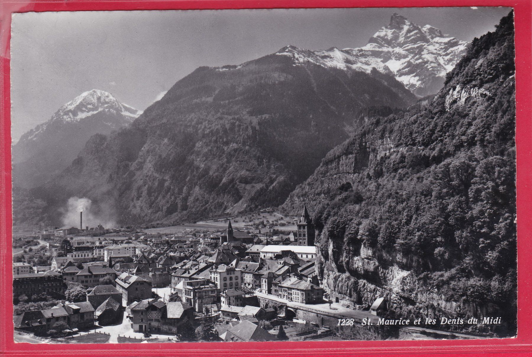 Ansichtskarten: ST. MAURICE ET LES DENTS DU MIDI, 9.1.1966 – Gebraucht aus Oberrieden von Gebirgsstelze