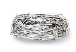 Naturbast silber (eingefärbt)