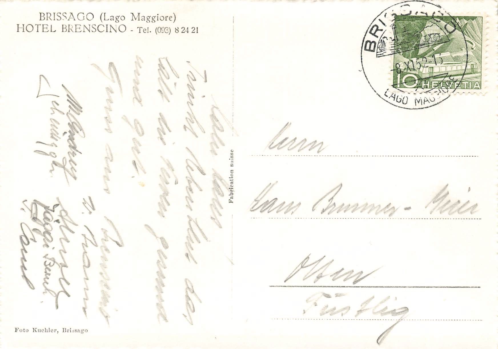Cartes postales: Brissago hotel brenscino – D'occasion à Biasca par Blenio71 1