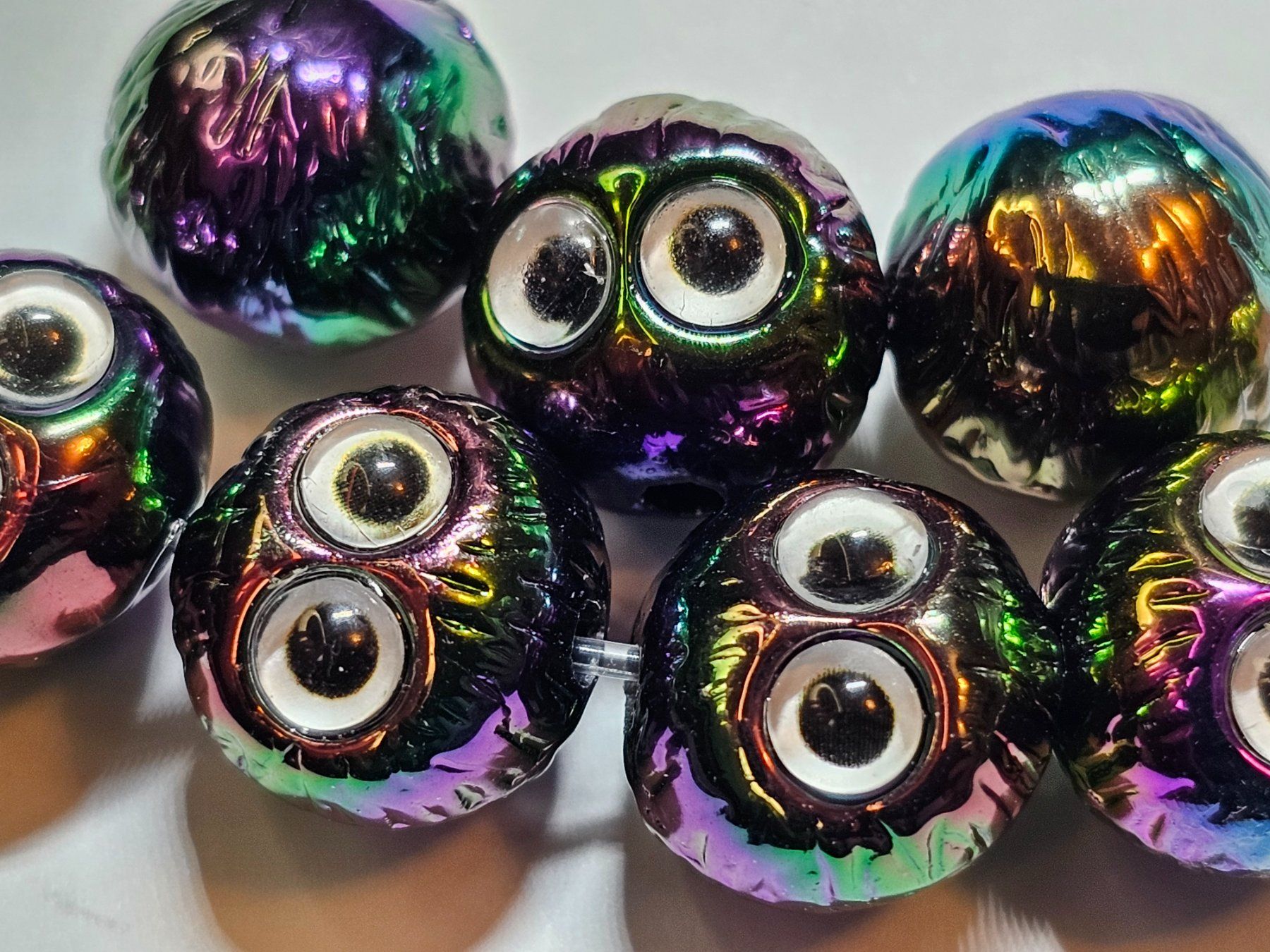 Perle (finte): Zwischen Elemente Eule Olive Kette Basteln Perlen lampwork – Nuovo (secondo la descrizione) da Riedt b. Erlen venduto da Gottestraene 2
