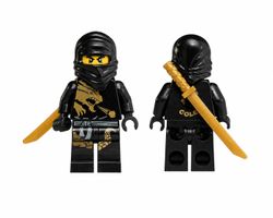 Lego Ninjago Cole dx Figur mit goldenem Schwert