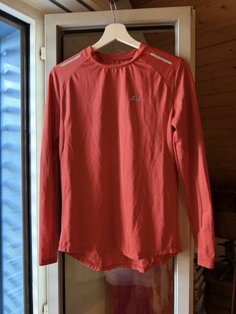Sportshirt langarm Rot Groesse