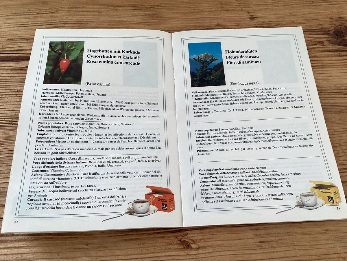Bücher: Vintage Heilkräutertee-Fibel – Gebraucht aus Wassen UR von SABDOM 3