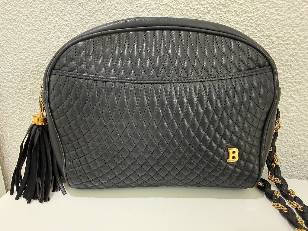Bally Borse da donna: Bally Crossbody oder Schulter Handtasche Schwarz Leder Top – Usato da Kreuzlingen venduto da Bildschirm_Auge