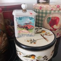 6x Bisquit Dosen / Vintage