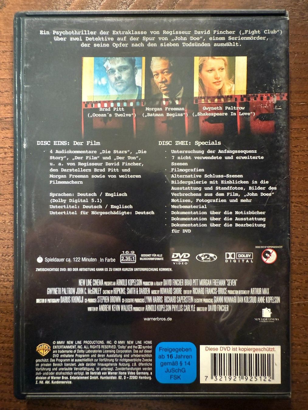 Tutti i DVDs: Sieben - Special Edition – Usato da Zürich venduto da FilmFreunde 1