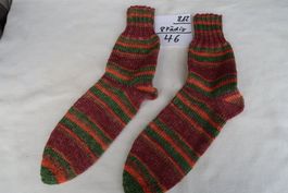 Handgestr. Sport Wollsocken 8 Fach  Gr.46   (812)